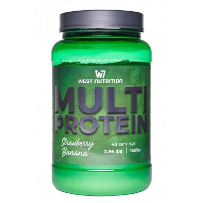 Протеин West Nutrition Multiprotein 1,3 kg  (strawberry - banana)