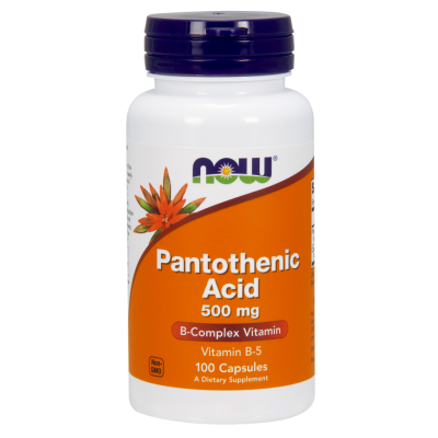 Now Pantothenic Acid 500 mg,100 vcaps
