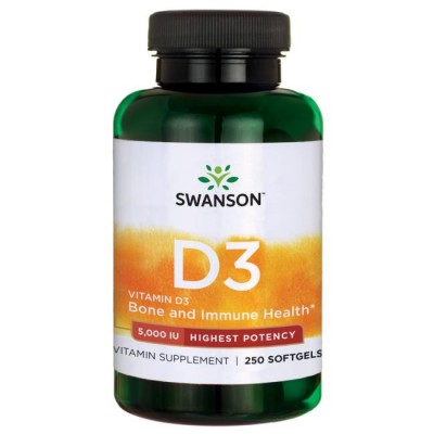 Swanson vitamin D3 HIGHEST 5000IU (125MCG) 250 капсул