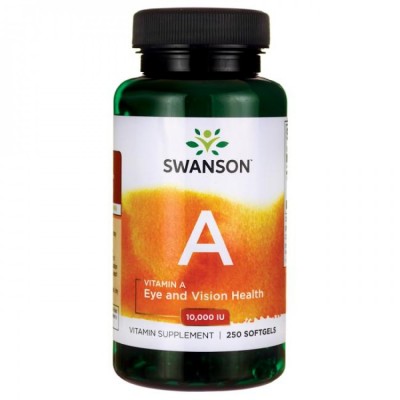 Swanson VIT A 10000 IU (3,000 MCG) 250 SGELS