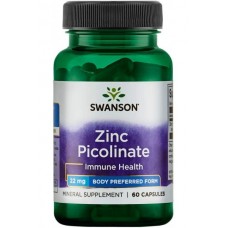 Swanson ZINC PICOLINATE BODY PREF 22MG 60 CP