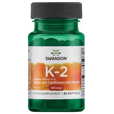 Swanson ULT NATURAL VITAMIN K2 50 MCG 30 SGL