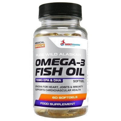 WestPharm Omega-3 Fish Oil, 60 капс