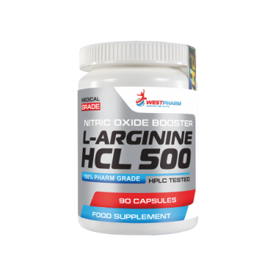 WestPharm L-Arginine HCL 500, 90капс/500мг