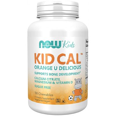 Детский кальций с витамином Д и магнием Now Foods Kid Cal (апельсин), 100 жев.табл.