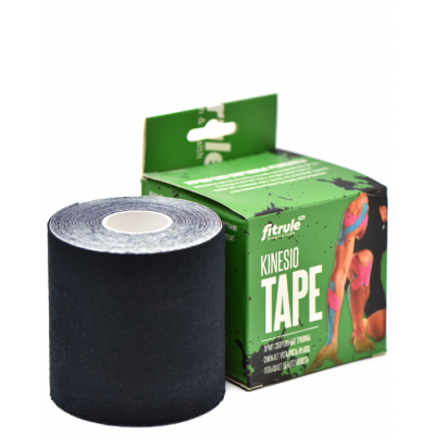 Кинезио тейп Fitrule Tape 7,5 cм х 5 м (Черный)