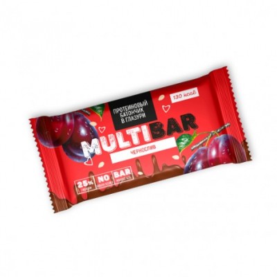 Батончик протеиновый в глазури MULTIBAR c черносливом без сахара 40 ГР