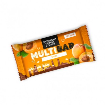 Батончик протеиновый в глазури MULTIBAR c курагой без сахара 40 ГР
