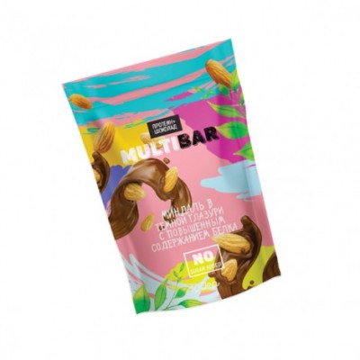 Драже миндаль в темной глазури с повышенным содержанием белка 100 ГР