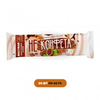 Батончик низкоуглеводный глазированный без сахара «Не Конфета» со вкусом трюфеля