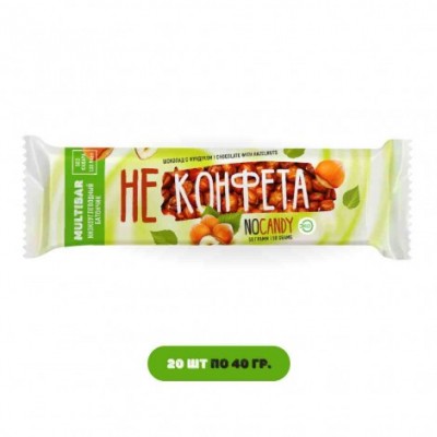 Батончик низкоуглеводный глазированный без сахара «Не Конфета» с фундуком