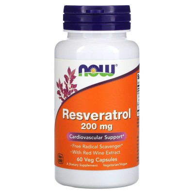 Natural Resveratrol 200 mg от NOW (60 капс)