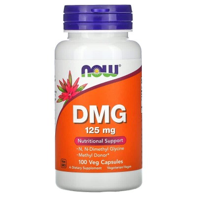 NOW Foods DMG 125 мг/капс, 100 веганских капсул