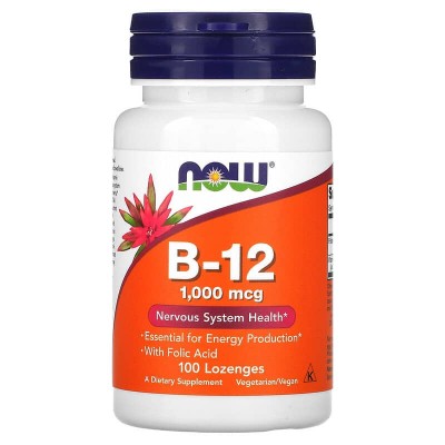 Now Foods  B-12, 1000 mcg, 100 пастилок