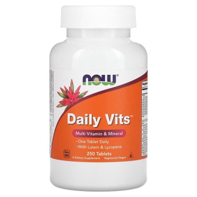 Мультикомплекс Daily Vits Multi от NOW Foods, 250 табл.