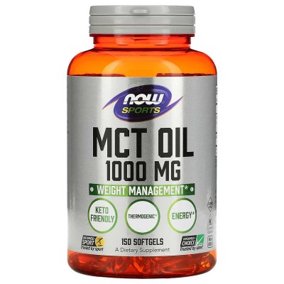 NOW FOODS MCT OIL 1000 мг/капс, 150 капсул