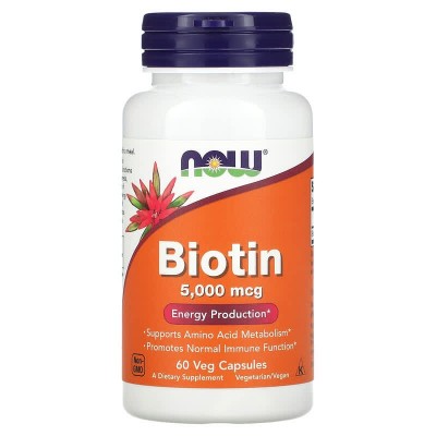 Биотин 5000 Now Foods Biotin 5000 , 60 капс.