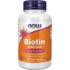 Биотин 5000 Now Foods Biotin 5000 , 120 капс.