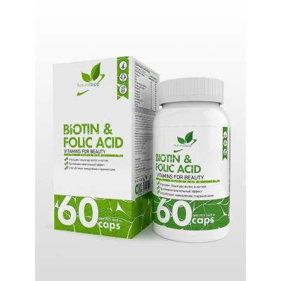 NaturalSupp Biotin+Folic Acid+Omega 3+Vit D3 (Биотин + фолиевая кислота + омега-3 + витамин Д3), 60 капс.