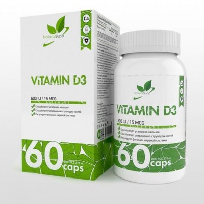 NaturalSupp Vitamin D3 (Витамин Д3), 600 iu, 60 капс.