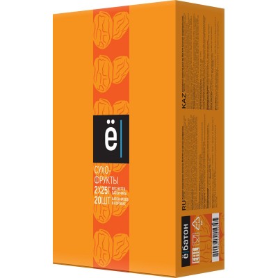 Батончик протеиновый ё/батон, глазированный, 20% белка, со вкусом сухофруктов, 50 г х 20 шт