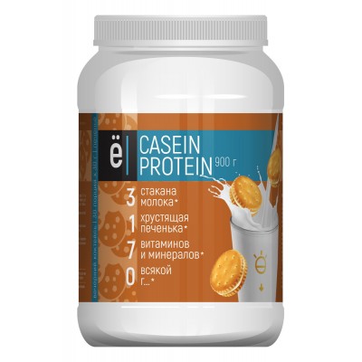 Вечерний коктейль ё/батон Casein, со вкусом печенья, 900 г