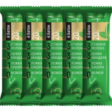 Батончик протеиновый глазированный ё/батон 20% белка, со вкусом миндаля, 5 шт по 50 г