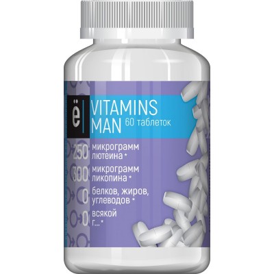 Витаминно-минеральный комплекс ё/батон Vita Man, 60 таблеток