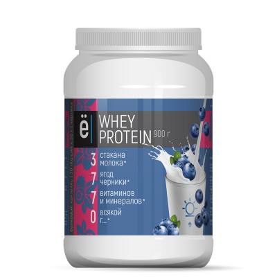 белковый коктейль 'Whey Protein' со вкусом черники ТМ Ёбатон 900гр