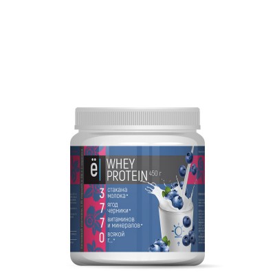 белковый коктейль 'Whey Protein' со вкусом черники ТМ Ёбатон 450гр