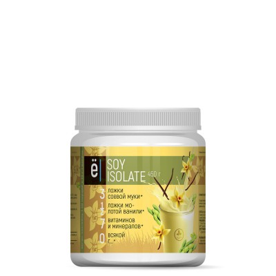 веган коктейль 'SOY ISOLATE' со вкусом ВАНИЛИ ТМ ЁБАТОН 450гр