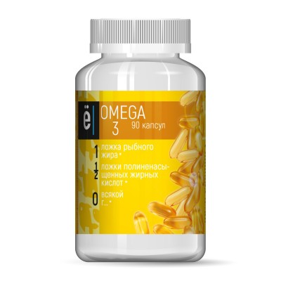 Смесь жирных кислот 'Omega 3' Ёбатон, 90 капсул