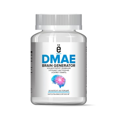 DMAE 'BRAIN GENERATOR' природный ноотроп, ЁБАТОН, 60 капсул