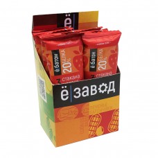 Протеиновый глазированный батончик Ёбатон 20% белка со вкусом клубники, 50гр, 8 шт