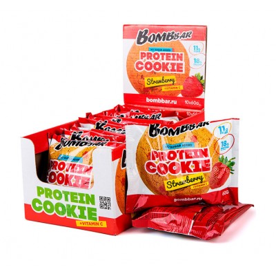 Protein Cookie 10*60 г - клубника