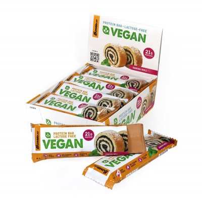 Батончики Bombbar Vegan 60 г, 12 шт, вкус: датский рулет
