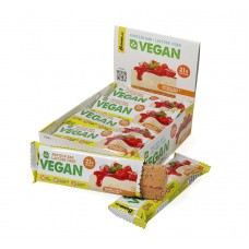 Батончики Bombbar Vegan 60 г, 12 шт, вкус: банановый торт с клубникой