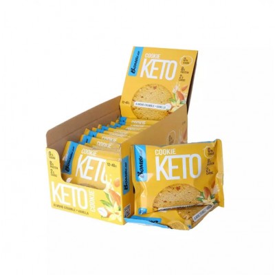 Печенье Keto Cookie, упаковка 12шт по 40г (Миндальный крамбл с ванилью)