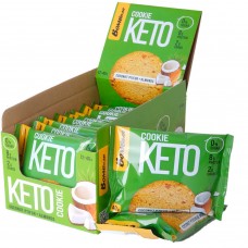 Печенье Keto Cookie, упаковка 12шт по 40г (Кокосовый птифур и миндаль)