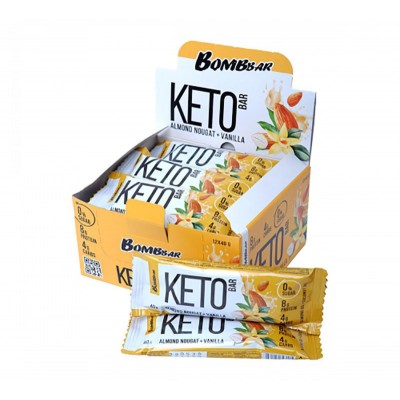 Батончик KETO Bar 12*40 г - миндальная нуга и ваниль