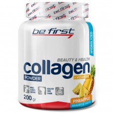 Препарат для кожи, связок и суставов гидролизованный коллаген Be First Collagen + vitamin C powder 200 гр, ананас