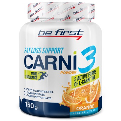 Карнитин порошок 3 вида (тартрат/ацетил/база) Be First CARNI 3 powder 150 гр