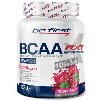 Аминокислоты Be First BCAA RXT 230 гр, малина