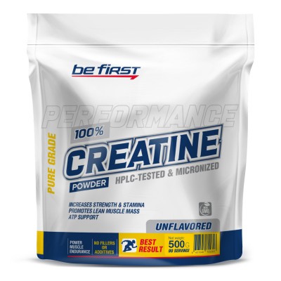 Креатин моногидрат Be First Creatine Monohydrate Micronized Powder 500 гр, без вкуса