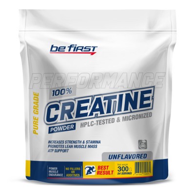 Креатин моногидрат Be First Creatine Monohydrate Micronized Powder 300 гр, без вкуса