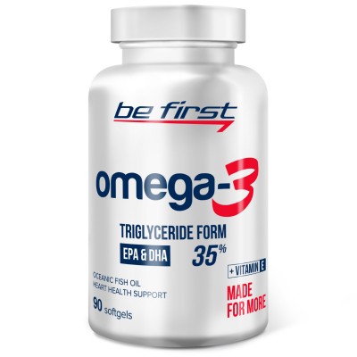 Рыбный жир Омега-3 Be First Omega-3 + Vitamin Е 90 гелевых капсул
