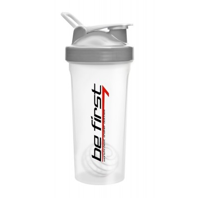 Шейкер Be First 600 мл прозрачно-серый, с шариком (TS1356-GREY)