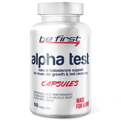 Средство для повышения тестостерона Be First Alpha Test 60 капсул