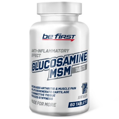 Препарат для связок и суставов Be First Glucosamine+MSM (глюкозамин сульфат / мсм) 60 таблеток