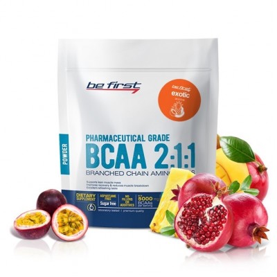 Аминокислоты Be First BCAA 2:1:1 Powder 450 гр, экзотик